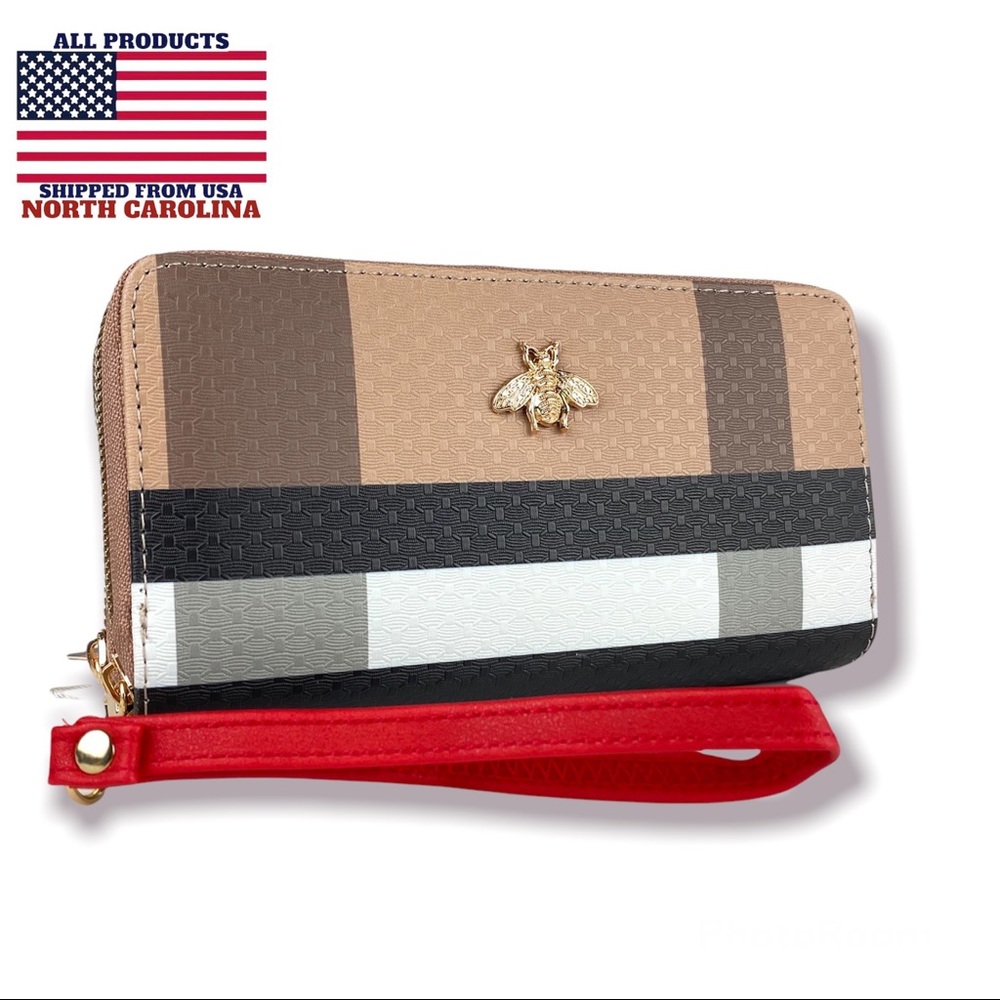 Women's Double Zipper Long Handbag Wallet Phone compartment wallet for women - Picture 1 of 6